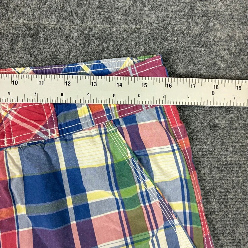 Old Navy Mens Size Small Plaid Madras Board Shorts Multi Color Swim Trunks